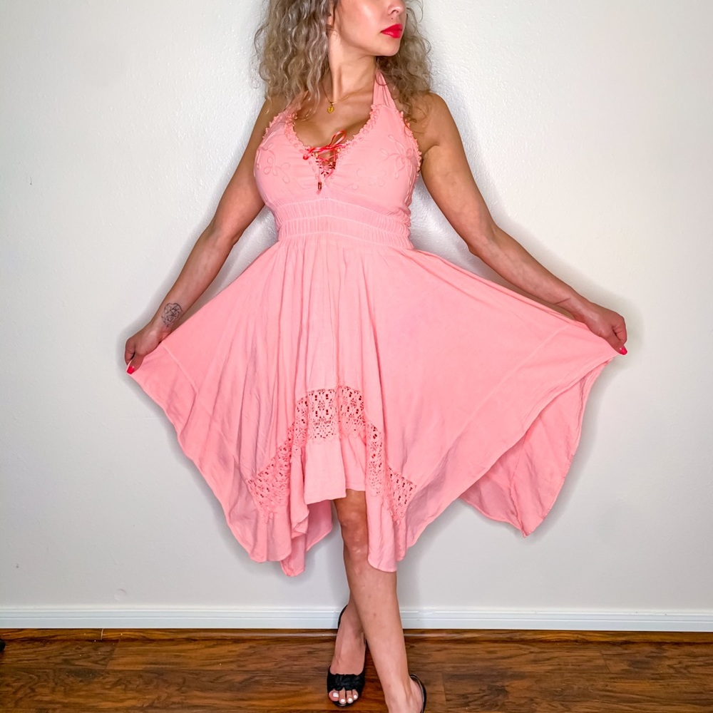 Custom light pink dress